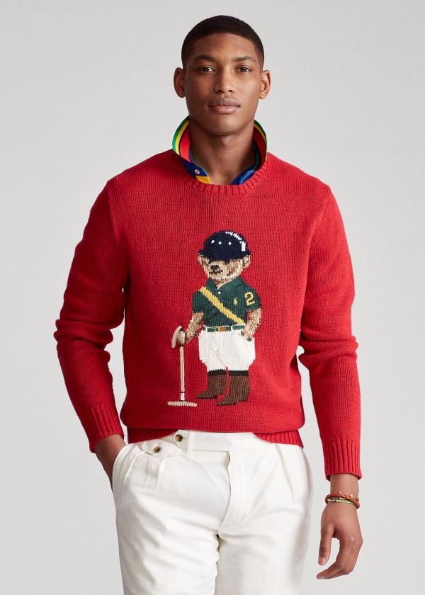 Men's Polo Ralph Lauren Riding Bear Sweater | 907428FHA